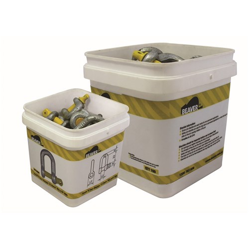 SHACKLE BOW GALVANISED M6 X 8 GRADE S GOLD PIN (WLL 0.50 T)